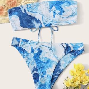 SHEIN BIKINI-marble/tie dye